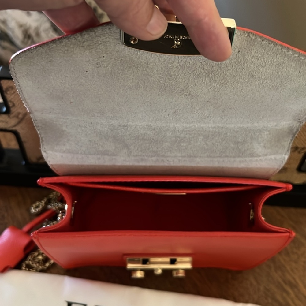 Furla Metropolis Mini Crossbody Bag – Coral Red – NWT - Picture 3 of 7